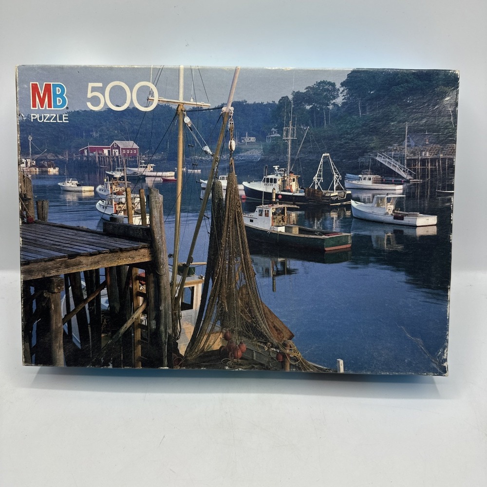 Milton‎ Bradley Croxley 500 Piece Puzzle . New Harbour Newfoundland Can.  1990